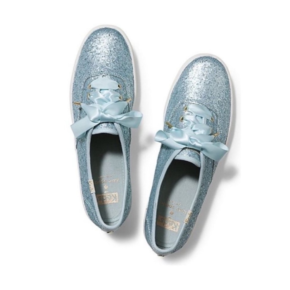 Kate Spade x Keds Blue Glitter Bridal Sneakers size 5.5